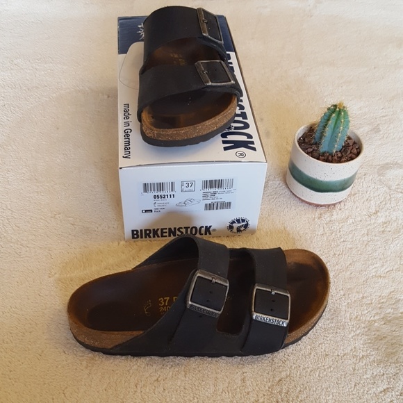 Birkenstock Shoes - Birkenstock Black Leather Arizona Sandals